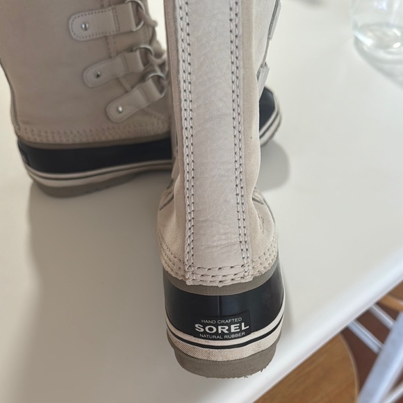 Sorel Winter Boots in Black and Cream - Picture 3 of 5